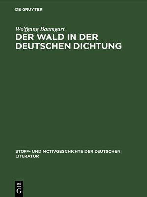 cover image of Der Wald in der deutschen Dichtung